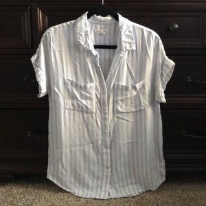 Striped button up blouse